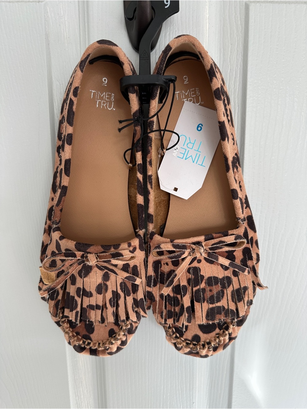 Time and Tru Leopard Print Flats - Tan/Black